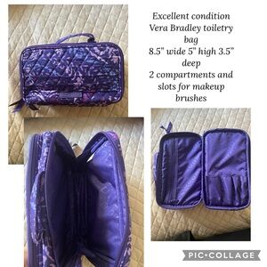 Vera Bradley Floral Purple Cosmetic Case